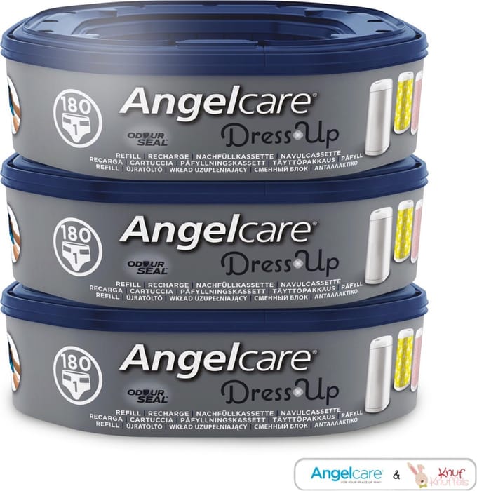 Angelcare DressUp Navulverpakking Luieremmer - 3 ROLLEN + E-Book