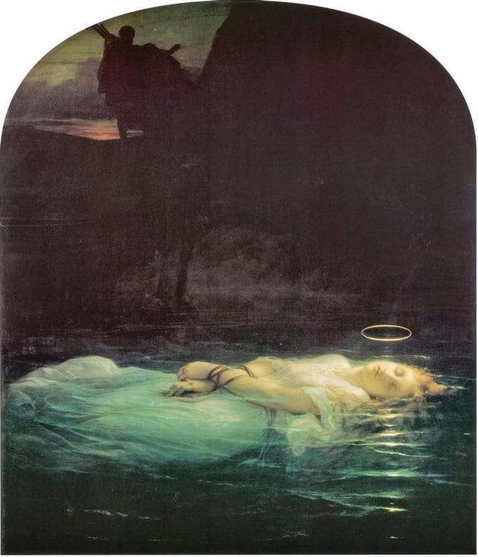 Kunstdruk Hippolyte Paul Delaroche - The Young Martyr 1855 60x80cm