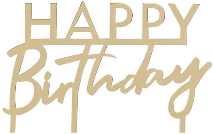Ginger Ray - Mix It UP - Taarttopper Happy Birthday Gold
