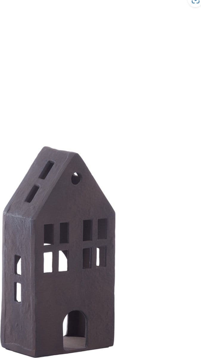 Ornament 14x9x30 cm CROMANE bruin - Amsterdams huisje