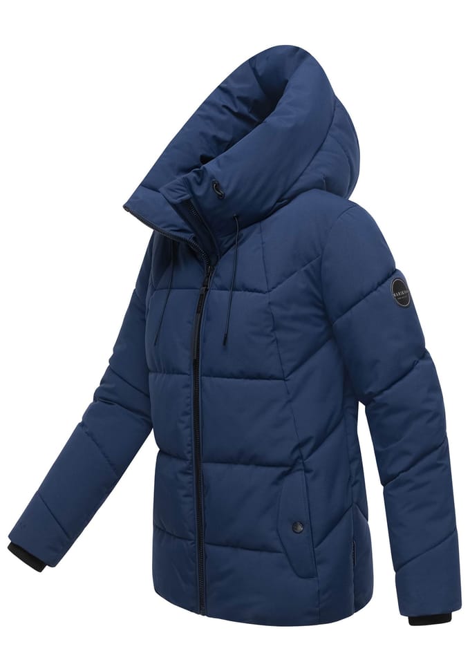 Marikoo dames gewatteerde winterjas Kuscheltatze XVI met capuchon