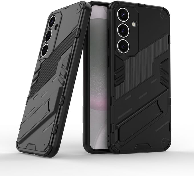 Solidenz StandGuard Xtreme geschikt voor Samsung Galaxy S25 Plus hoesje - Zwart
