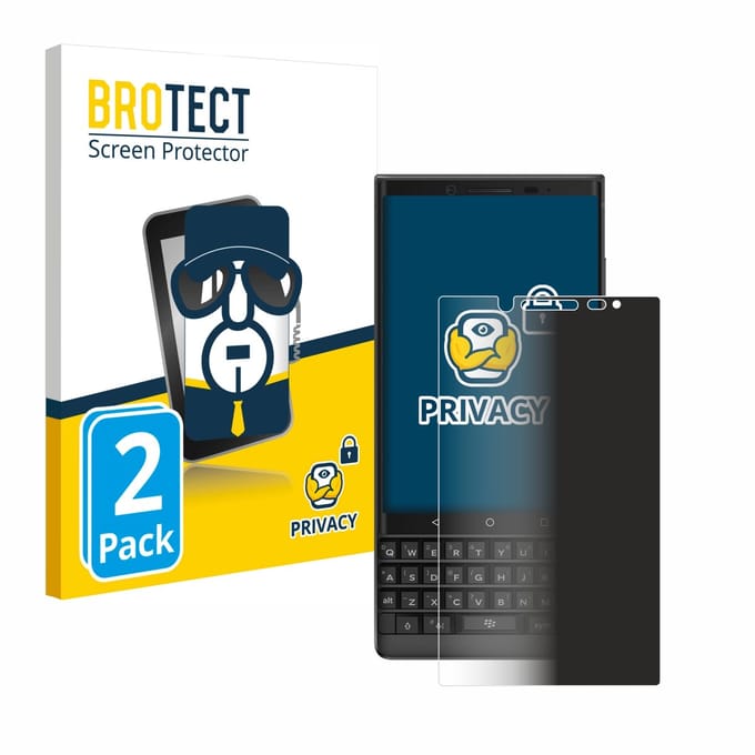 BROTECT - privacy screenprotector voor BlackBerry Key2 - Folie Beschermfolie Blauwlichtfilter 2 Stuks