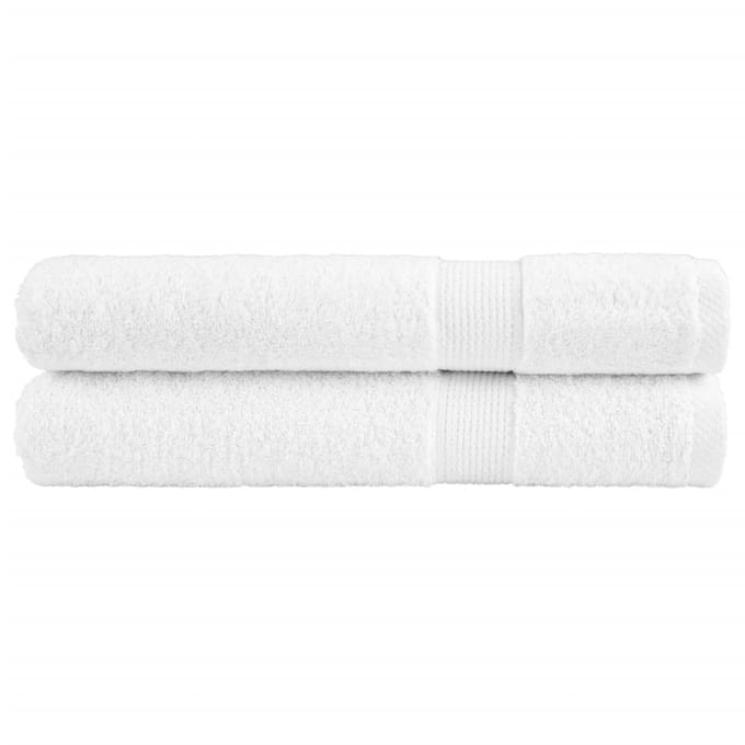 vidaXL - Handdoeken - SOLUND - 2 - st - 600 - g/m² - 100x200 - cm - wit