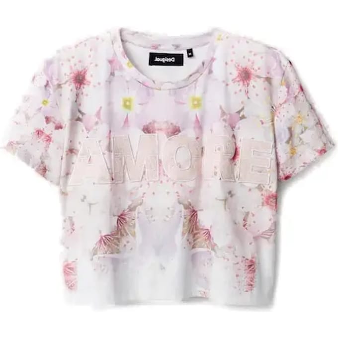 Desigual Rosa Katoenen Dames T-Shirt