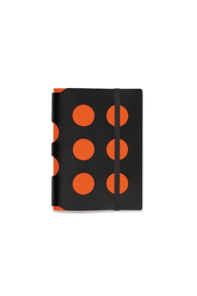 Vacavaliente - Notitieboek A6 Multi Dots - Gerecycled Leer - Oranje