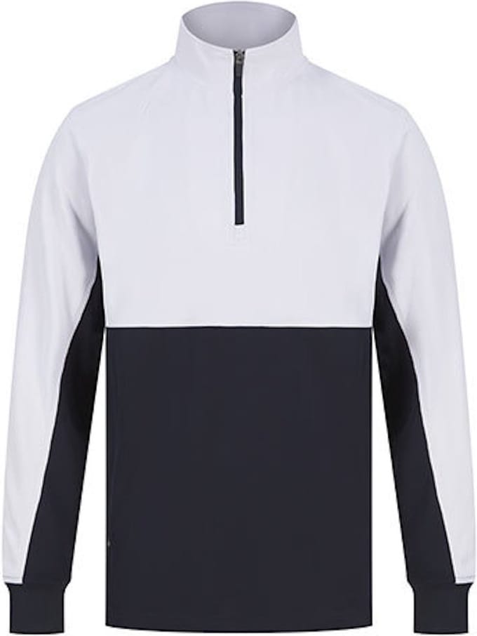 Adults 1/4 Zip Tracksuit Top met rits Navy/White - XXL