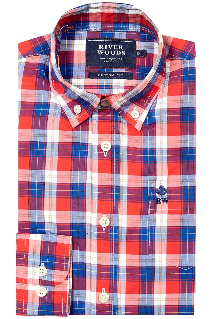 River Woods Custom Fit Checked Shirt Multi Maat: 14 | Overhemden Outlet | Unisex