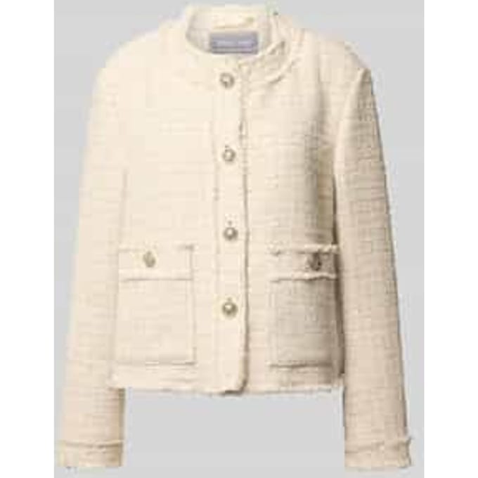Blazer in bouclélook met knoopsluiting