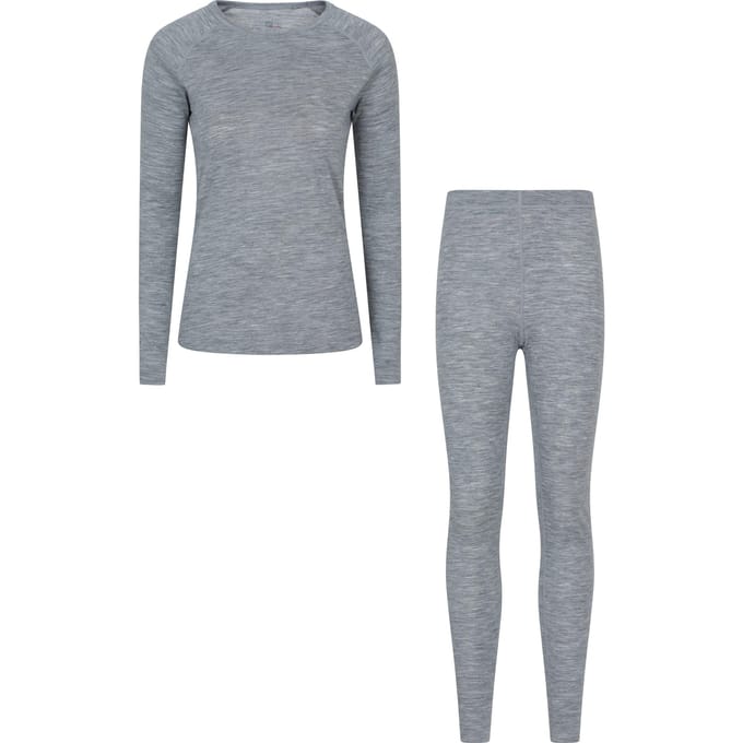 Mountain Warehouse Dames/Dames Merino Wol Base Layer Set (Lichtgrijs)