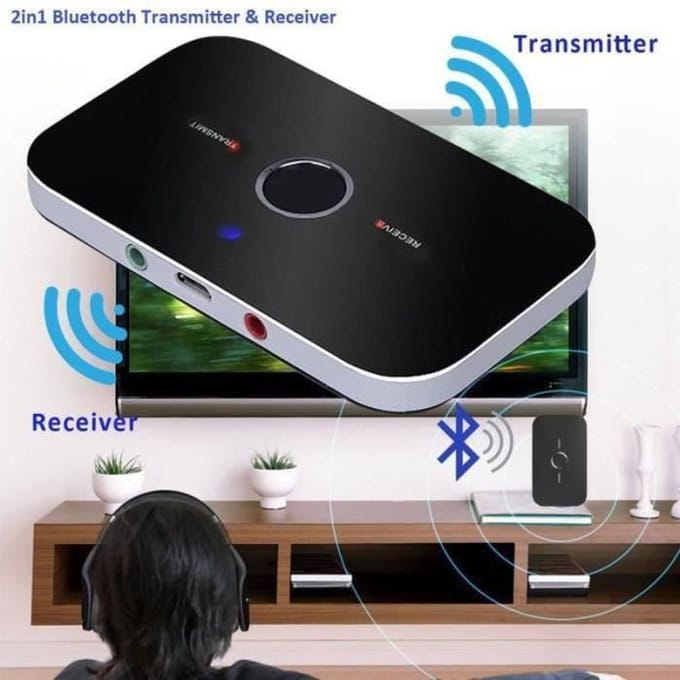 HIFI draadloze Bluetooth 2 in 1 audio zender ontvanger adapter 35MM RCA muziek van