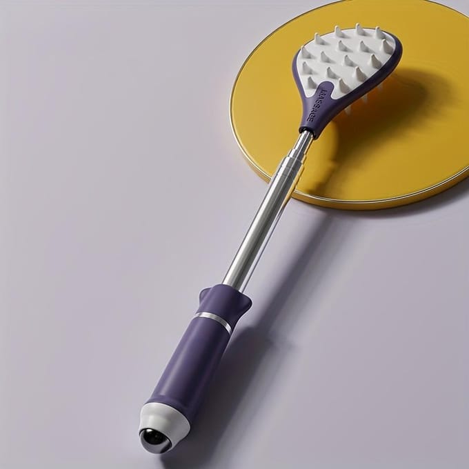 Gratte-dos télescopique Gratte-dos Masseur Grattoir Extensible Télescopique Massage du Dos Relaxation violet