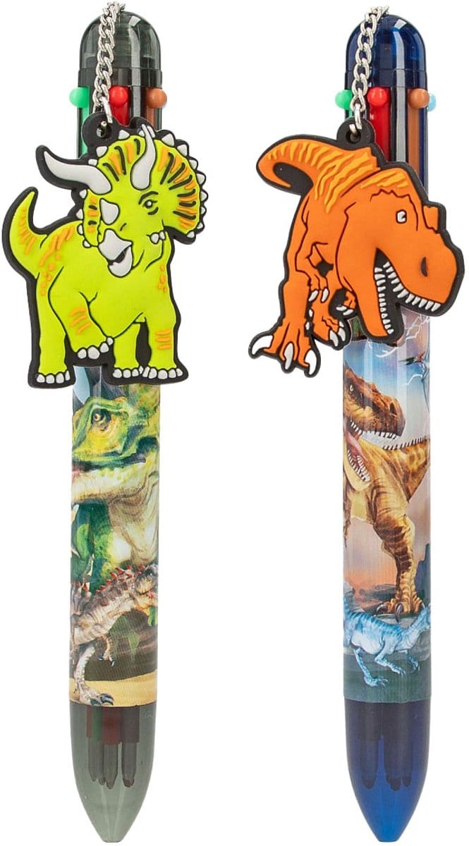Dino World gelpen met 6 kleuren Schrijfgerief
