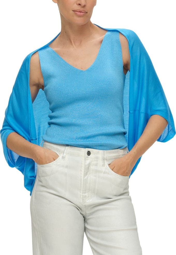 Black Label Women-Sjaal--6430 BLUE GREEN-Maat 1 Maat
