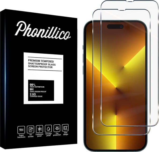 Screenprotector voor iPhone 14 Pro Max - 2 stuks Beschermglas van glas Transparante glazen schermbeschermfolie