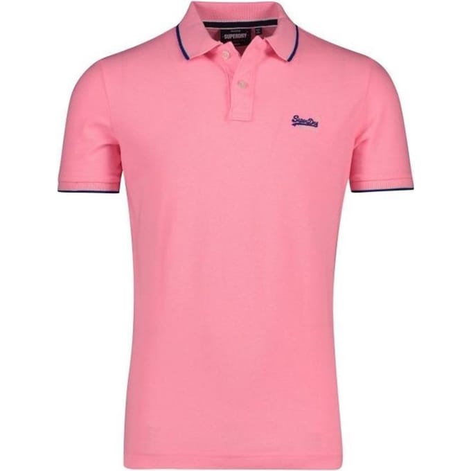 Superdry PoOrange Label Side Pique Heren Poloshirt - Maat S