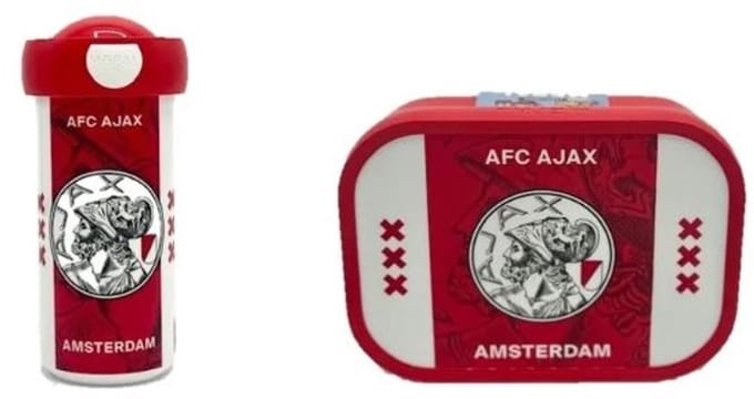 Ajax Lunchset Lunchbox en Schoolbeker - Ajax Voordeelset - Ajax school set -