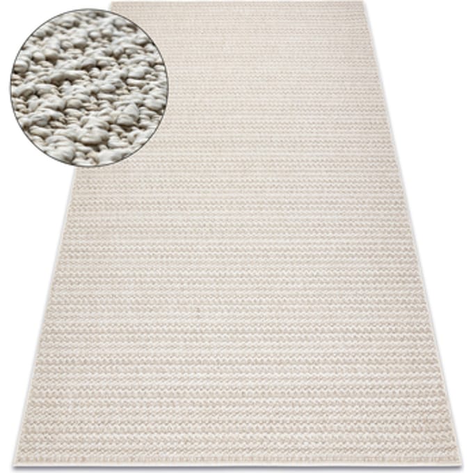 Kleden Rugsx Tapijt JERSEY 19236 beige - structureel, lus 120x170 cm