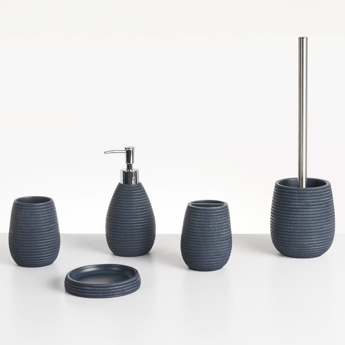 QUILCA - Badkameraccessoireset - Donkerblauw - Polyresin