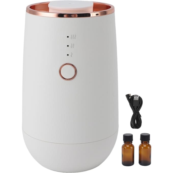 Auto Aromaverspreider Compact Veelzijdig Desktop Essentiële Olie Diffuser Luchtverfrisser voor Voertuig Thuis wit