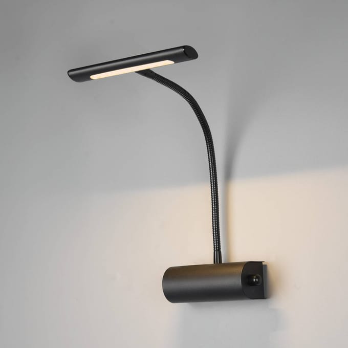 TRIO CURTIS - Wandlamp - Zwart mat - incl. 1x SMD 4 W - Schemersensor