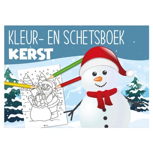 Kleur- en schetsboek a4 kerst