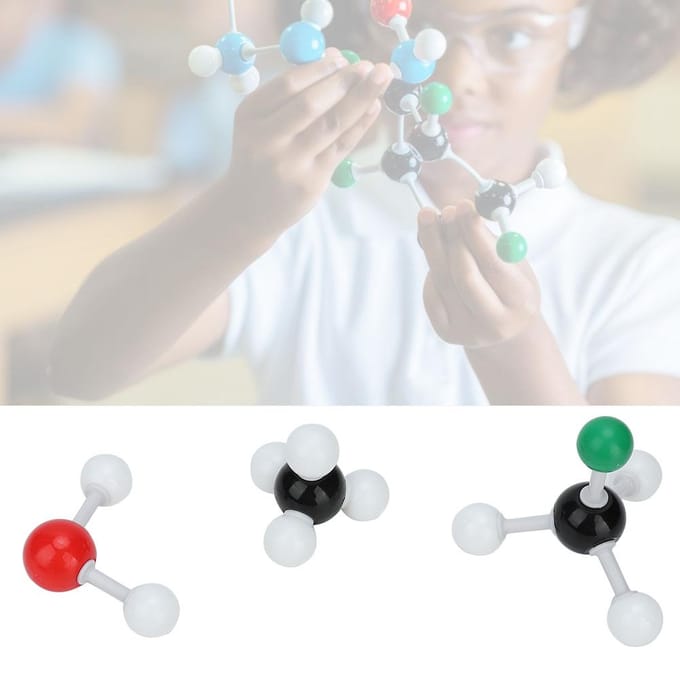 122 Stuks Moleculaire Organische Anorganische Structuur Kit Atoom Link Model Set voor Student Leraar white