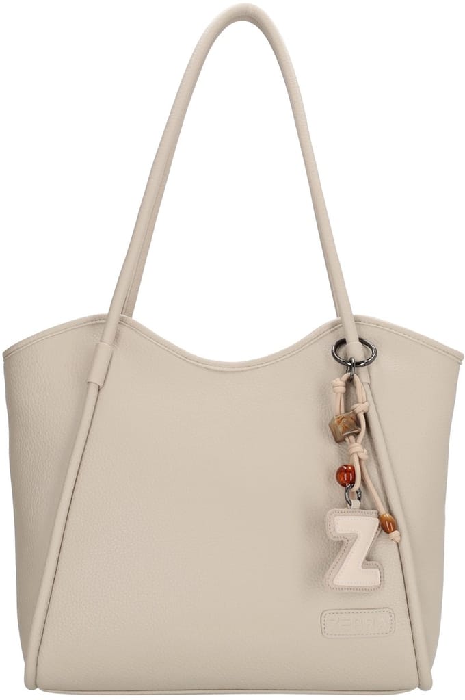 Zebra Trends Sofie Laptoptas - 15.6 inch - Shopper - Laptopvak - Ritsvak - Bag Charm - Dames Werktas - Crème