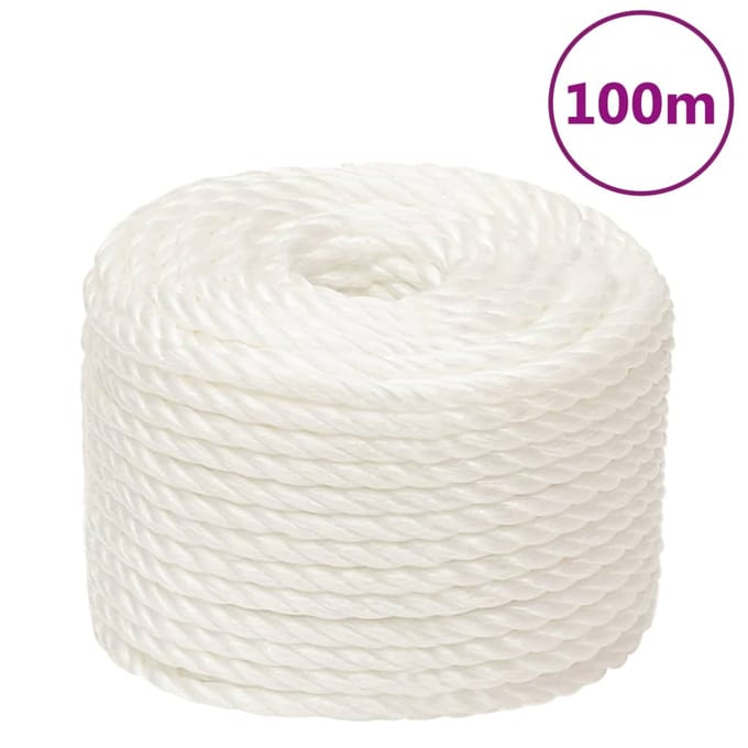 vidaXL - Werktouw - 14 - mm - 100 - m - polypropeen - wit