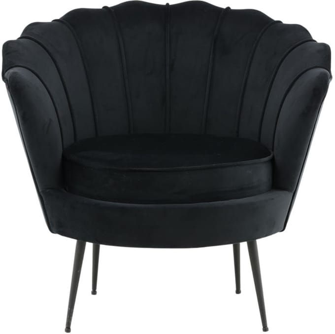 Nice fauteuil velours zwart.