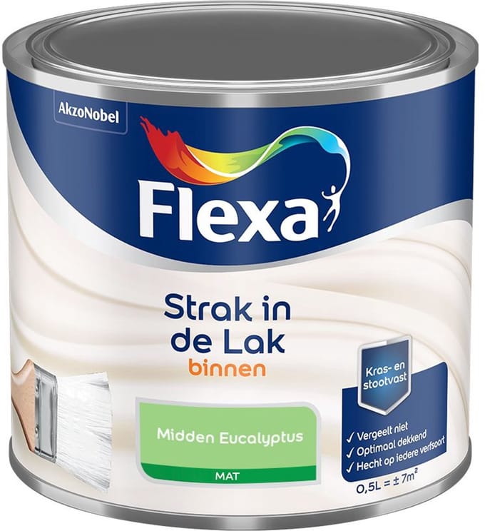 Flexa - Strak In De Lak Binnenlak Mat - Midden Eucalyptus - Mengverf - 500 Ml