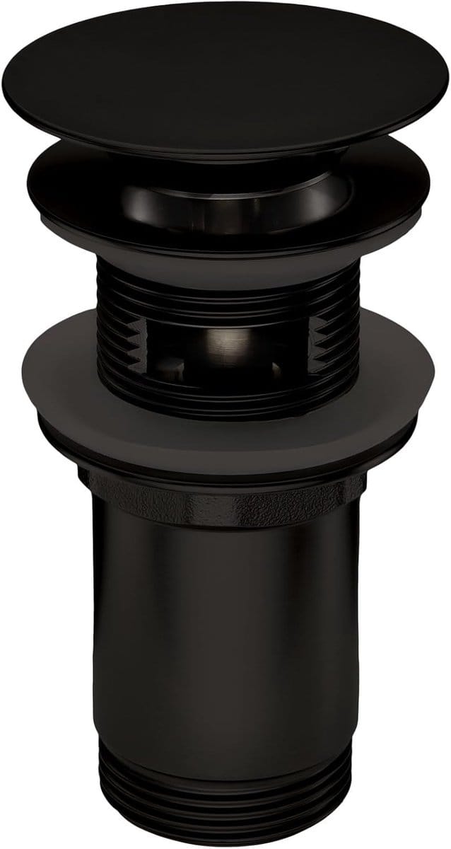 Afvoergarnituur - Click-Clack Ventiel - Wastafel Onderhoud - Extra Grote Diameter - 68 mm - Zwart