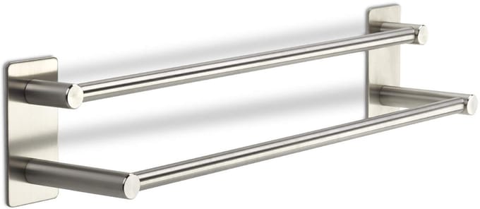 Wandgarderobe Talida zelfklevend van RVS Lengte: 435 mm dubbele