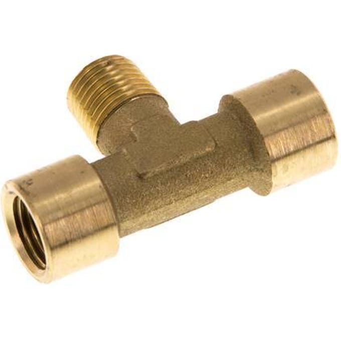 T-Koppeling G1/4'' Binnendraad X R1/4'' Buitendraad Messing 16bar [2 Stuks]