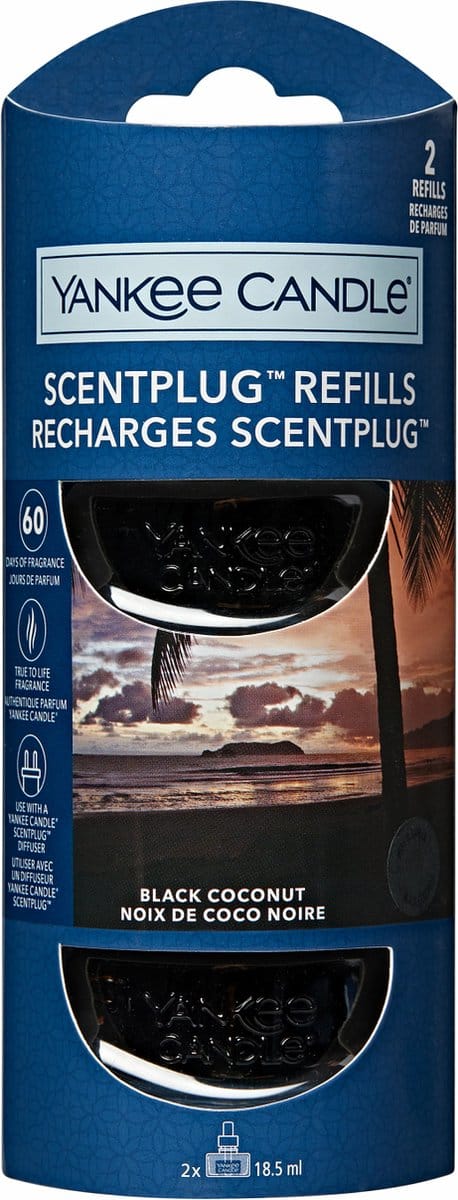 Yankee Candle - Black Coconut - Elektrische Diffuser Navulling - 2 stuks