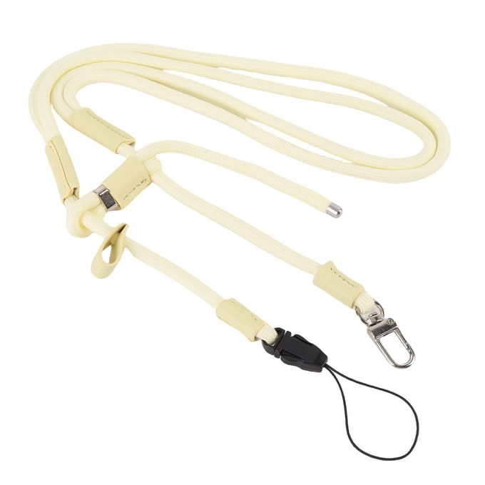 Lanière de poche à dégagement rapide réglable jaune Cordon anti-perte avec vis 1/4 pouce pour Pocket white