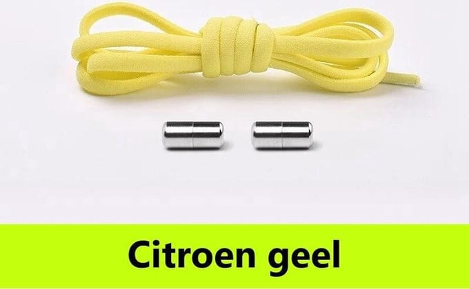 Gele veters met lock
