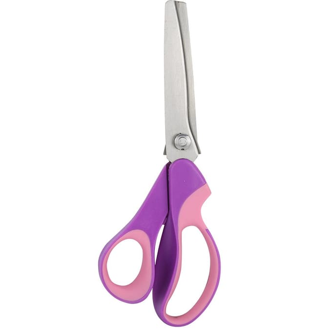 Ciseaux ondulés dentelés manche couleur DIY fait main tissu papier point de croix outils de coupe(Triangulaire