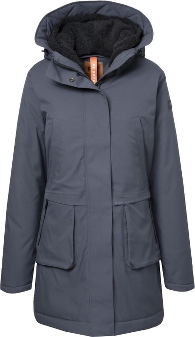PK International - Winterjas - Dames - Waterdicht - Winddicht - Gewatteerd - Palermo - Grijsblauw - XS/34