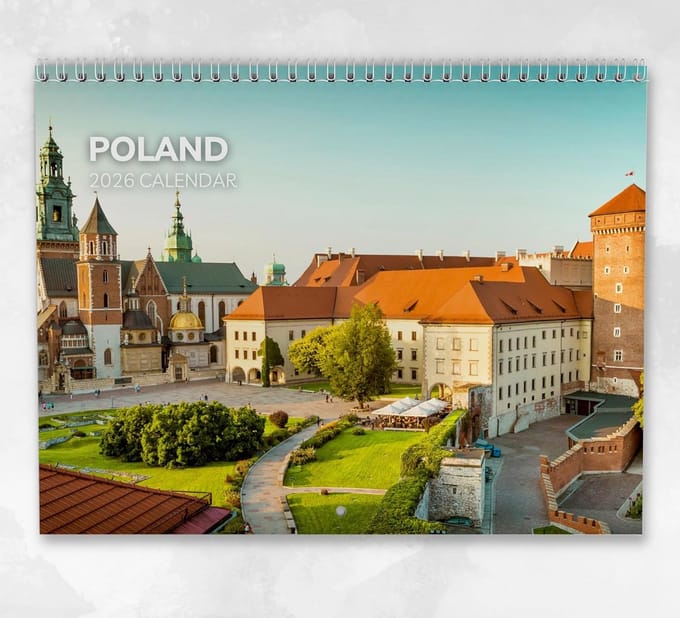 Polen kalender 2026 - maandkalender A4 met feestdagen en notities