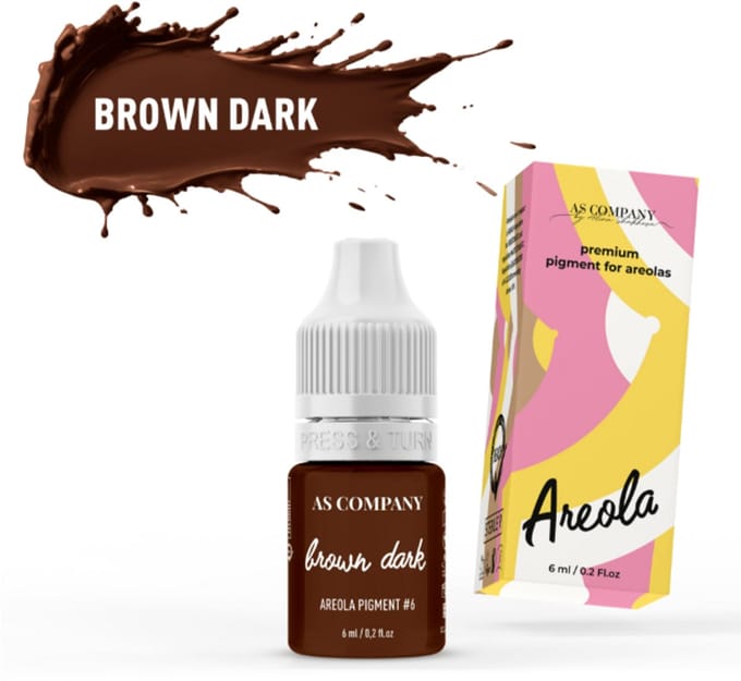 ASCompany Pigment – No.6 Brown Dark 6 ml – Areola Pigment