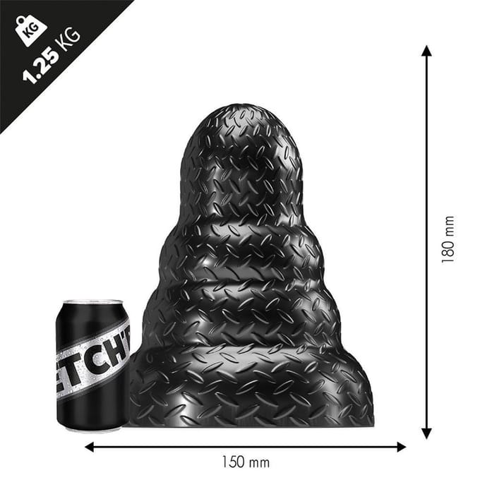 Stretch'r - Tripole - XXL Buttplug - Zwart Metallic M