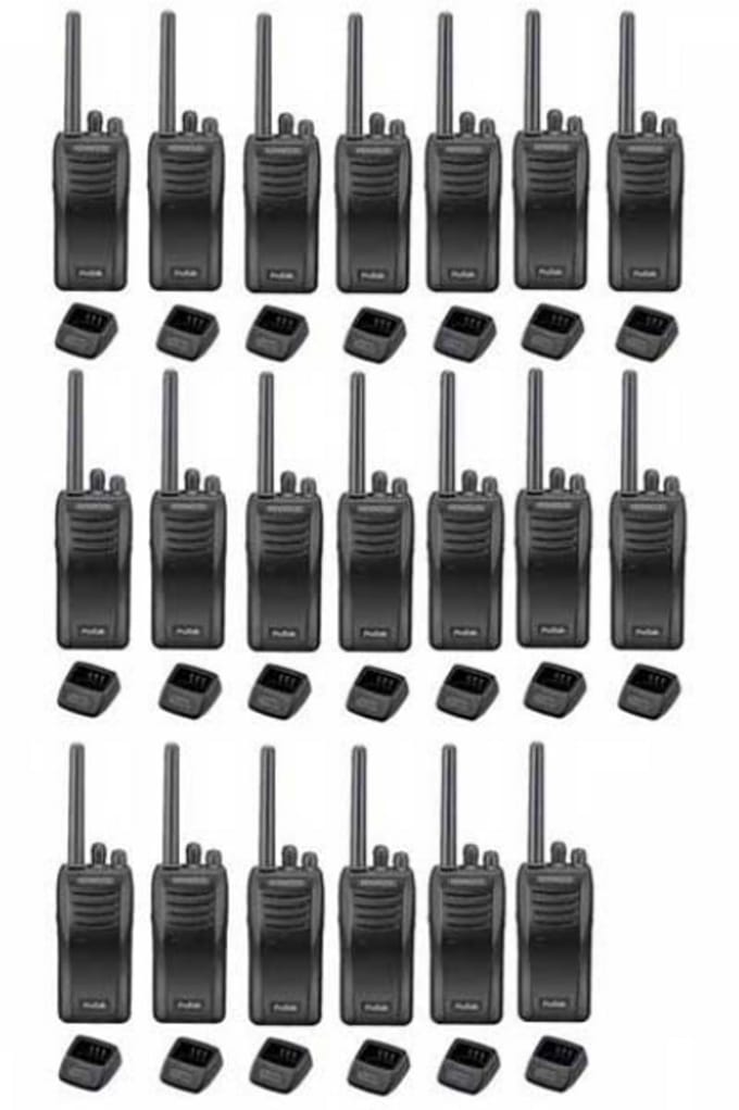 Set van 20 stuks Kenwood TK-3501 PMR446 met tafelladers