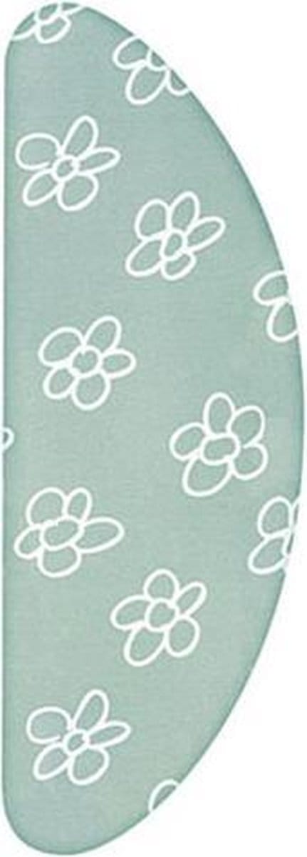 Leuke Strijkhoezen | D-vorm strijkhoes met Molton - bloemen groen - maat B-XXL - complete set