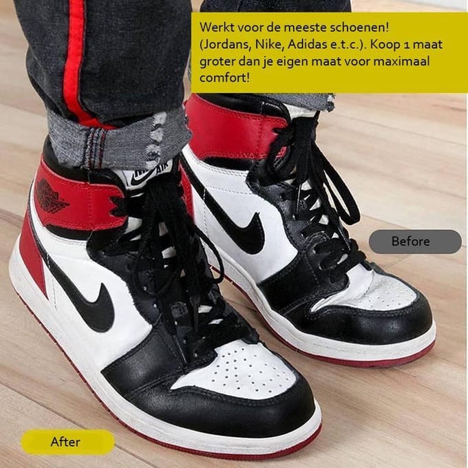 Sneaker Shields - Black Large (Maat 40 t/m 45) - Crease Protector - Anti Kreuk - Sneaker Bescherming - SneakerShields - Decreaser - Force Shield