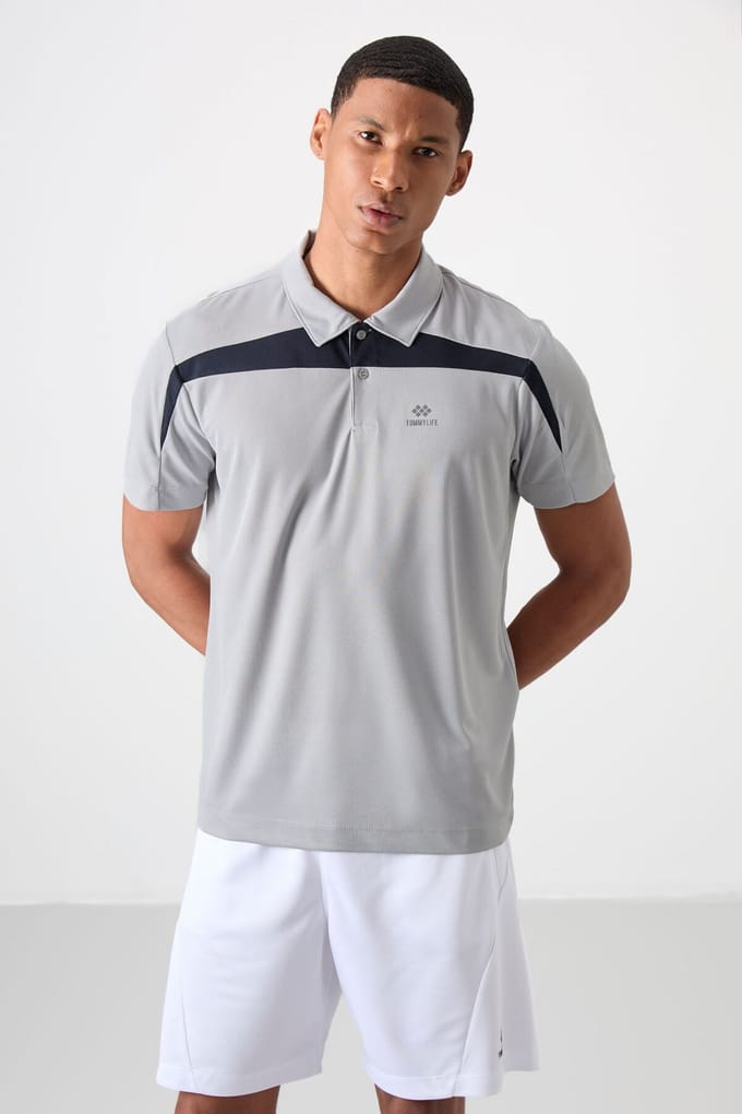 Heren Poloshirt met Kleurblokken