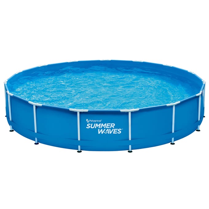 Summer Waves Frame Zwembad Rond - ⌀457 x 84 cm - zwembaden -Inclusief Filterpomp - zwembadpomp - filterpatroon