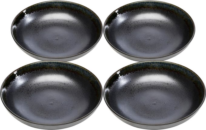 Soepborden Kassandra zwart Ø23cm (4/set) Kare Design