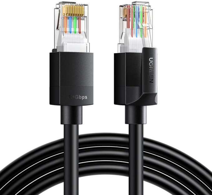 Ugreen Cat6A Serie - Ethernet Kabel - 2m - UTP - Zwart