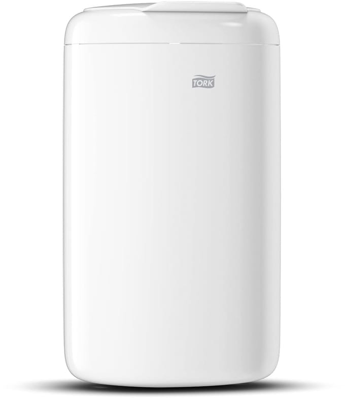 Afvalbak 5 Liter - Prullenbak Klein - Hygiënisch Werken - Compact Ovaal Design - 19x16x33.8cm - Wit